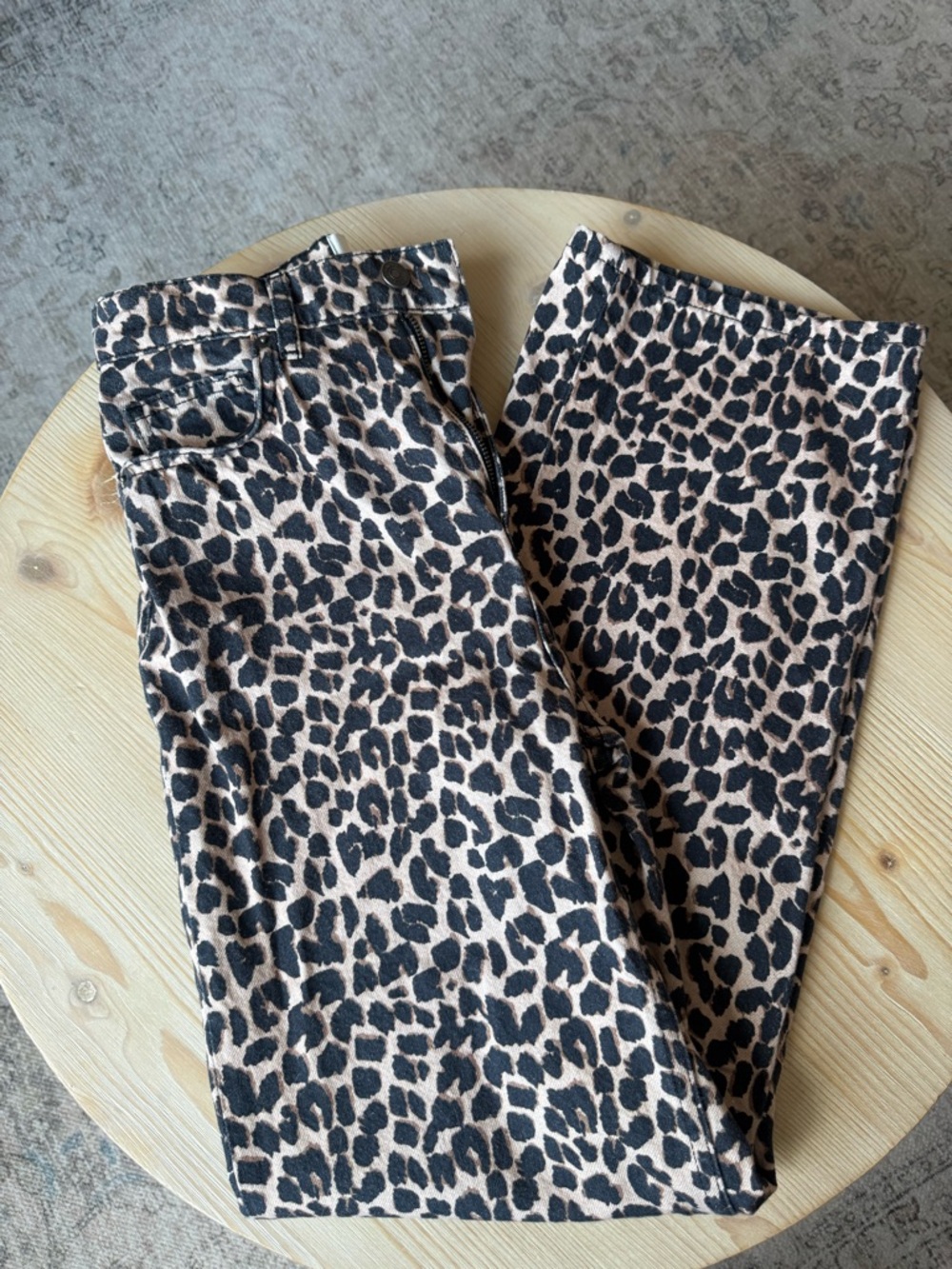 Reformation Cary Leopard High-Rise Pants